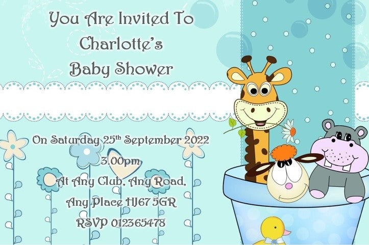 Beautiful Cute Baby Shower Invitations a classic timeless design Ref BS26