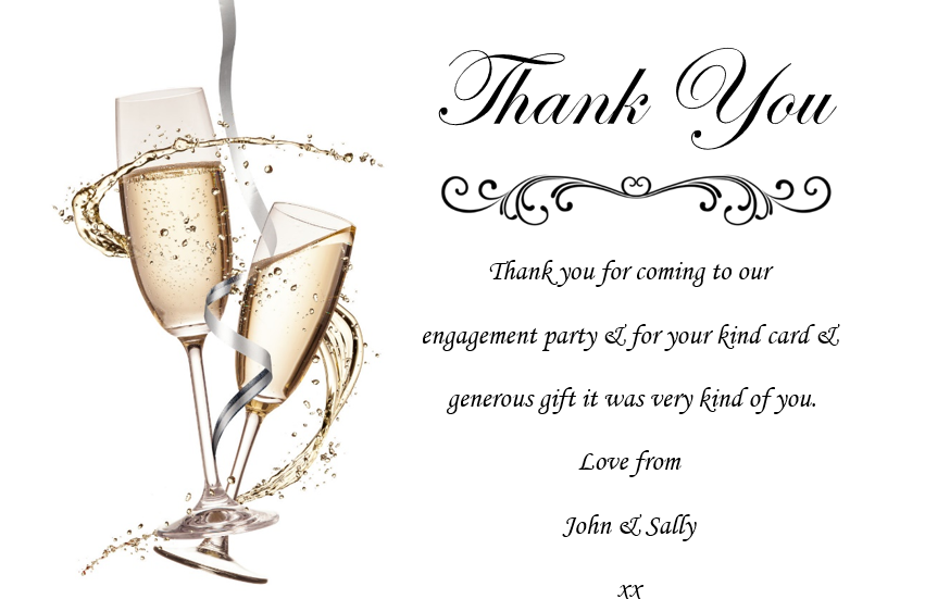 Beautifully Simple But Elegant Engagement Thank you cards Ref EN22