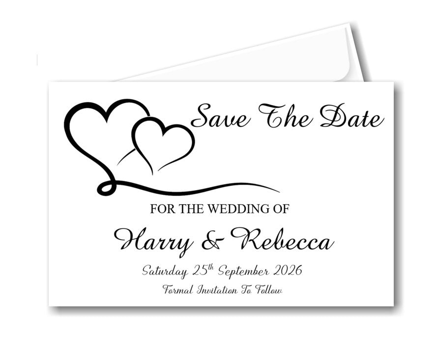 Save The Date Cards Ref SD16 a simple but classic style