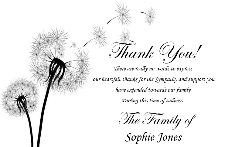 Timeless Thank You Card Design Ref TH27