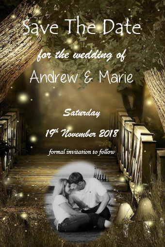 Save The Date Cards Ref SD50 stunning style with a photo of the special couple