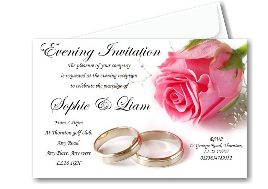 Flower Invitation Card for Ring Ceremony